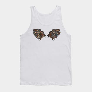 Black Demon Guitar Wings with Feathers Up Tank Top